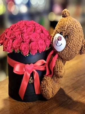 Kutuda Ayıcık Gül 25 Adt Aşkı